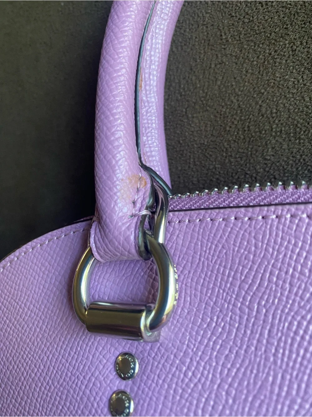 Purple coach bag
